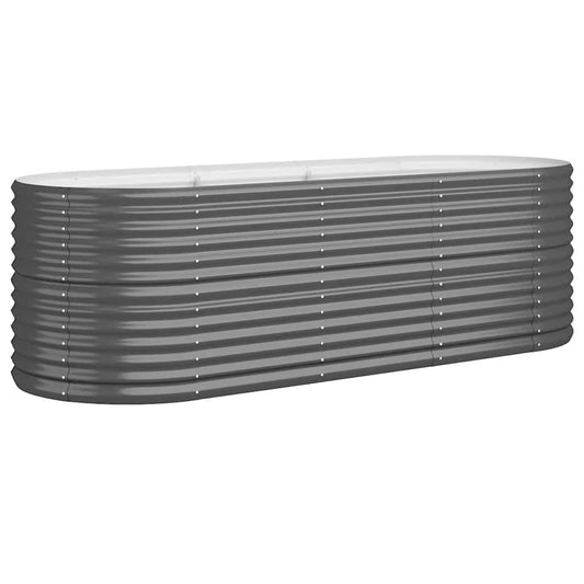 Jardinera Arriate Acero Galvanizado Antracita 224x80x68 Cm_0
