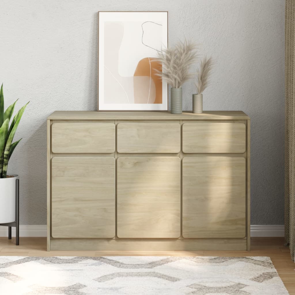 Aparador Sauda Madera Maciza Pino Color Roble 114x43x75,5 Cm / Vetonek_5
