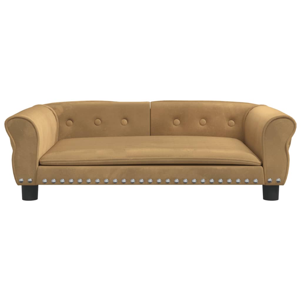 Cama Para Perros De Terciopelo Marrón 95x55x30 Cm / Vetonek_3