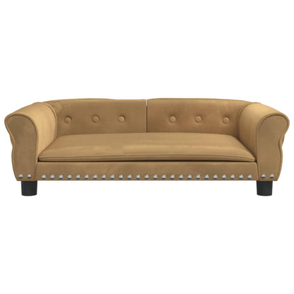 Cama Para Perros De Terciopelo Marrón 95x55x30 Cm / Vetonek_3