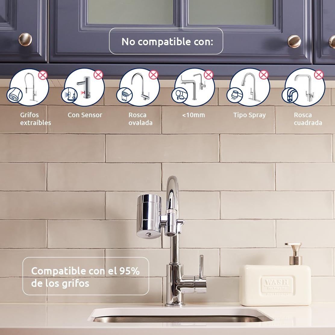 Filtro para torneira EcoPro Chrome SMR Tapwater, pacote anual