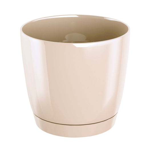 Maceta Redonda De Plastico Coubi Round P En Color Crema 15,5 (largo) X 15,5 (ancho) X 14,2 (altura) Cm_0