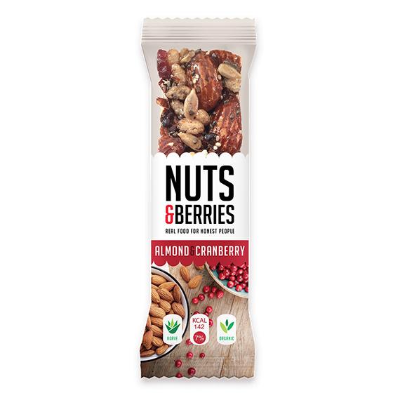 Barra de Amêndoa e Cranberry Nuts&amp;Bries 30g