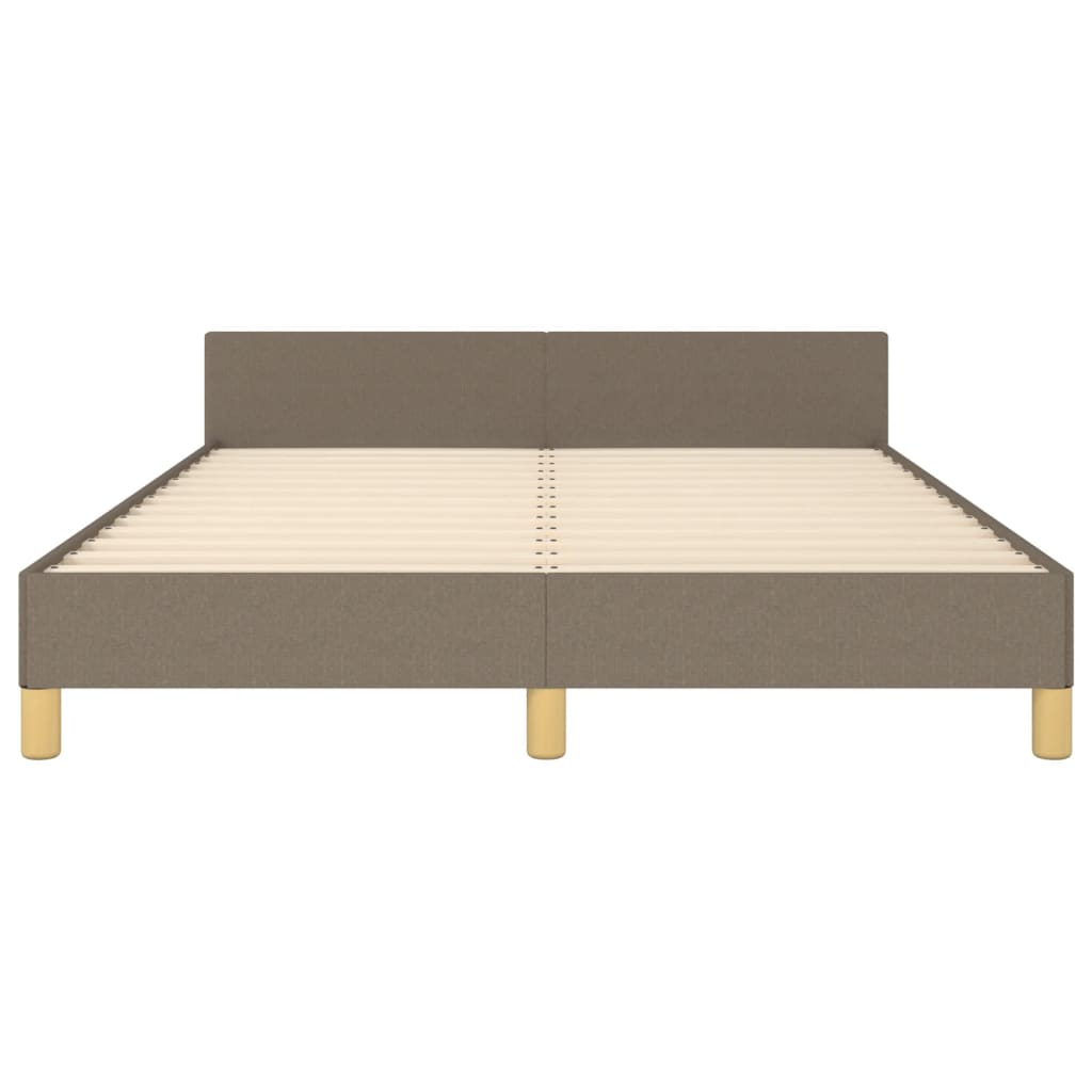 Estructura De Cama Con Cabecero De Tela Gris Taupe 140x200 Cm / Vetonek_5