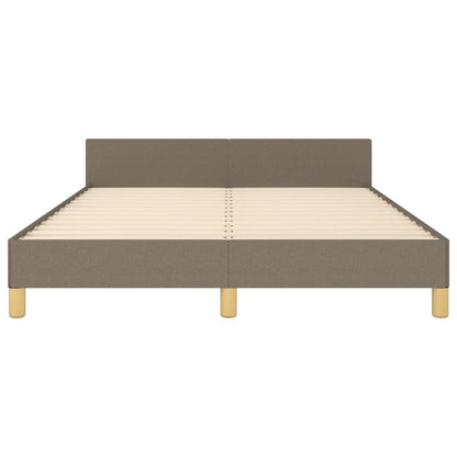 Estructura De Cama Con Cabecero De Tela Gris Taupe 140x200 Cm / Vetonek_5