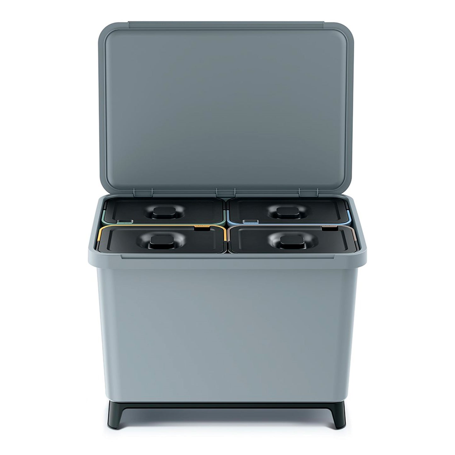 Sistema Clasificador De Reciclaje 4x10l Color Gris Keden