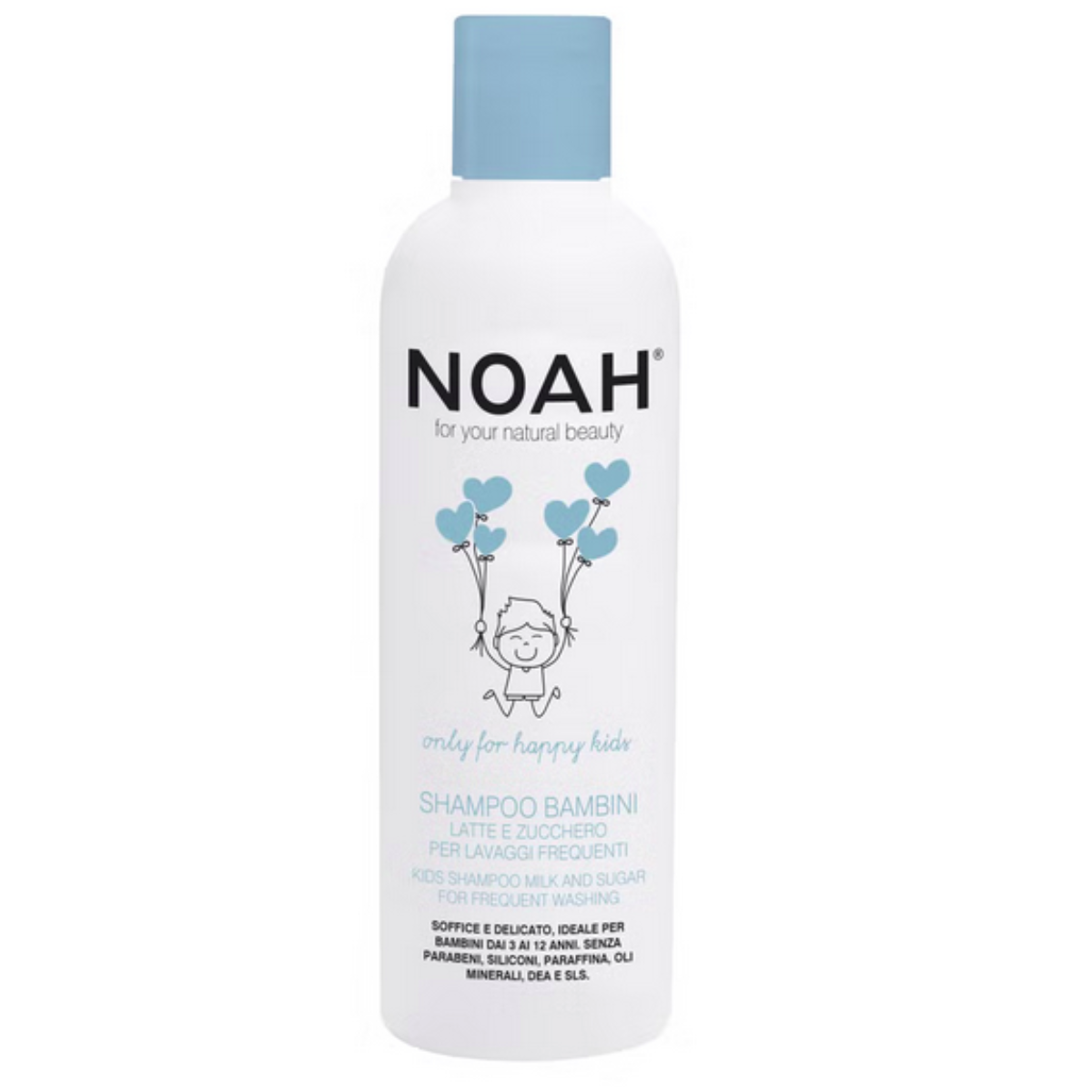 Kids champú leche y azúcar para lavados frecuentes Noah 250ml