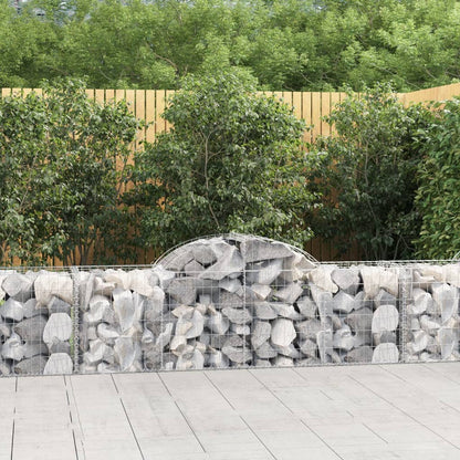 Cestas De Gaviones 15 Uds Forma De Arco Hierro 200x50x60/80 Cm_1