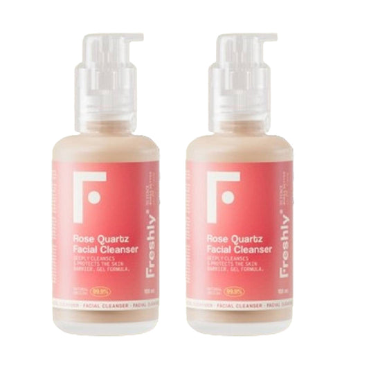 Embalagem de 2x Limpador Facial Freshly de Quartzo Rosa 100ml