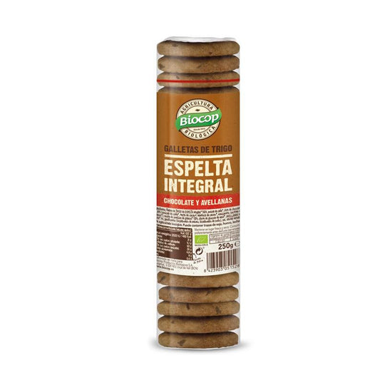 Biscoito de Espelta Integral com Chocolate e Avelãs Biocop Bio 250 g