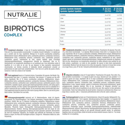 Nutralie Probióticos Intestinais 10 Estirpes 60 Cápsulas