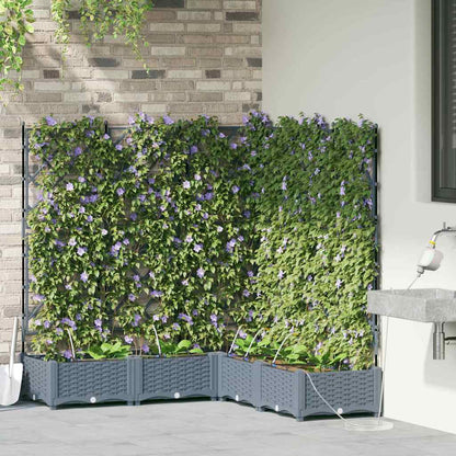 Macetero De Jardín 5 Uds. Gris Claro 120 X 120 X 126 Cm Pp_2