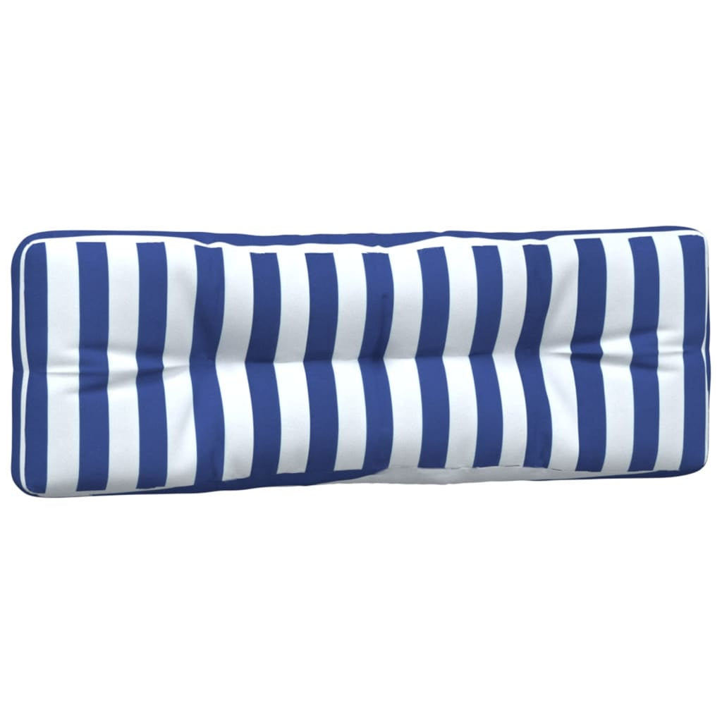 Vidaxl Cojines Para Palés 3 Piezas Tela A Rayas Azul Y Blanco_3