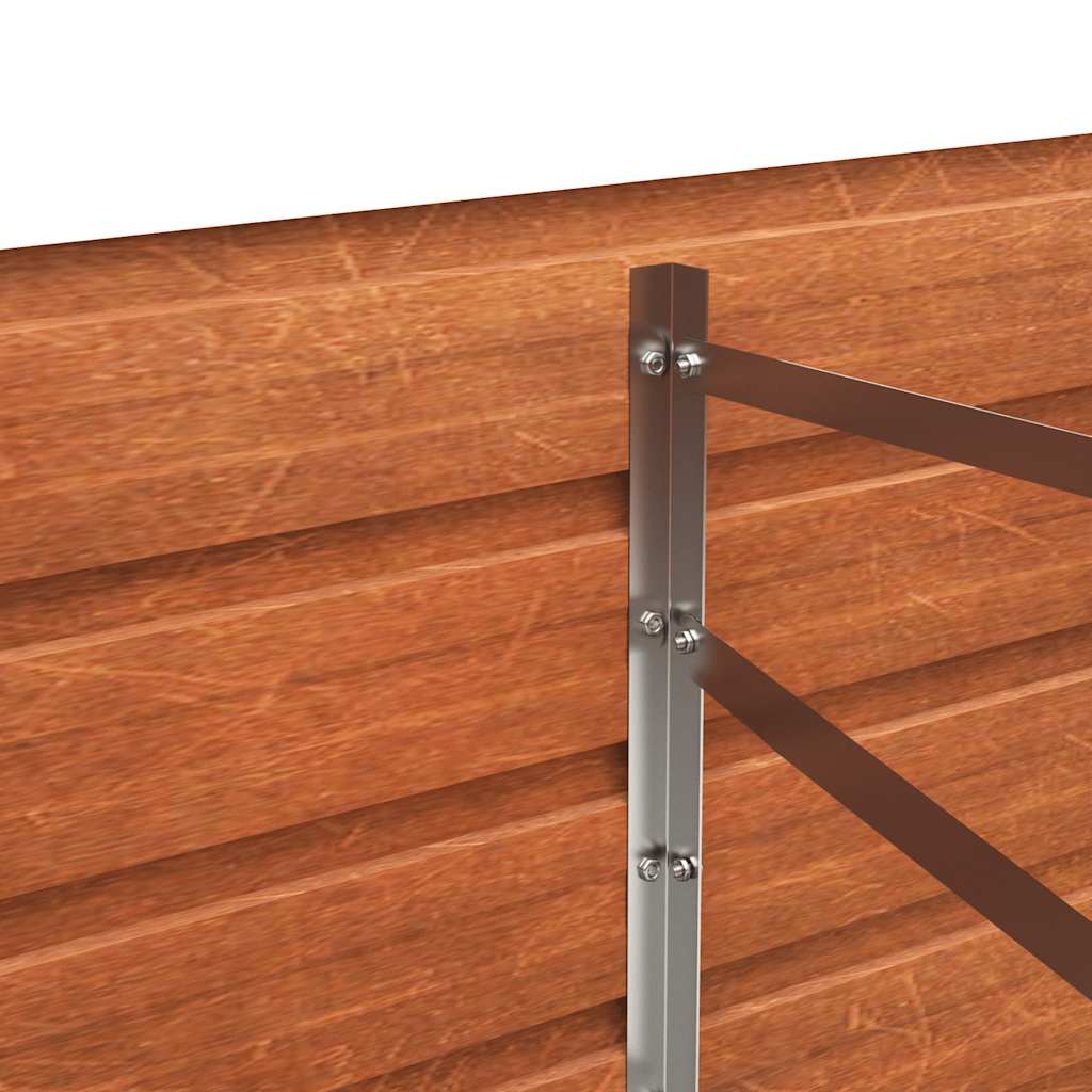 Arriate Oxidado De Acero Corten 240x40x77 Cm_5