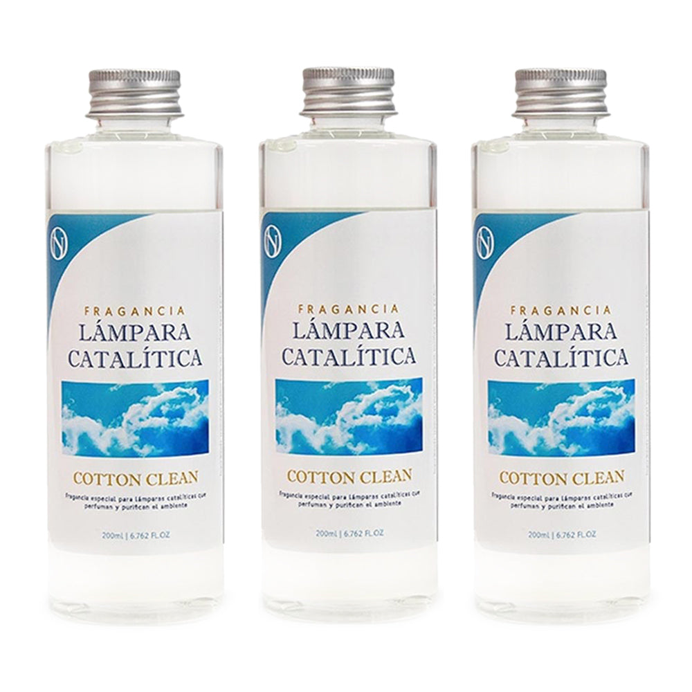 Pack 3x Fragancia Lámpara Catalítica 200ml: Aroma Cotton Clean - Disfruta Tu Aroma Favorito Durante Más Tiempo_0