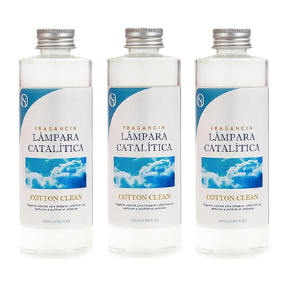 Pack 3x Fragancia Lámpara Catalítica 200ml: Aroma Cotton Clean - Disfruta Tu Aroma Favorito Durante Más Tiempo_0