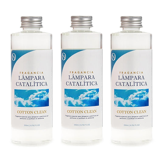 Pack 3x Fragancia Lámpara Catalítica 200ml: Aroma Cotton Clean - Disfruta Tu Aroma Favorito Durante Más Tiempo_0