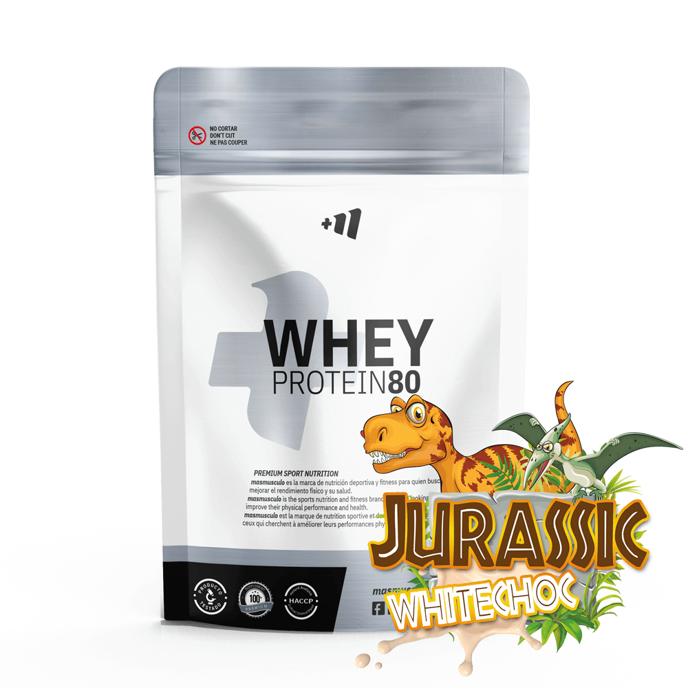 Whey Protein80 - 500g - Jurassic White Choc - Aumenta La Masa Muscular - Masmusculo_0
