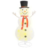 Vidaxl Boneco de neve de Natal com luzes LED Tecido luxuoso 180 Cm