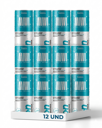 Energia Tropical Punch 0% Azucar Miwi On 12 Latas 25cl_0