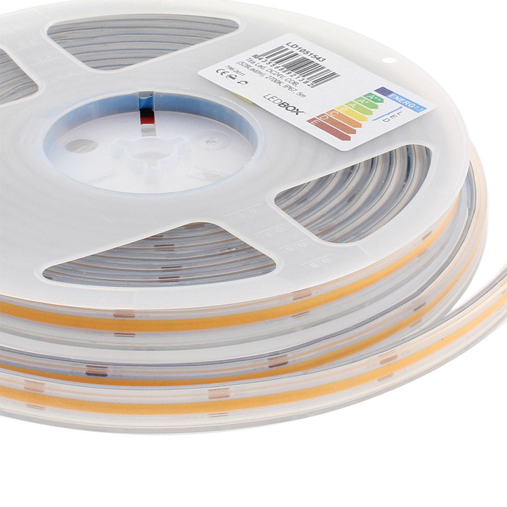 Tira Led Monocolor Cob, Chipled Samsung, Dc24v, 5m (528led/m), 75w, Ip67, Blanco Neutro_0