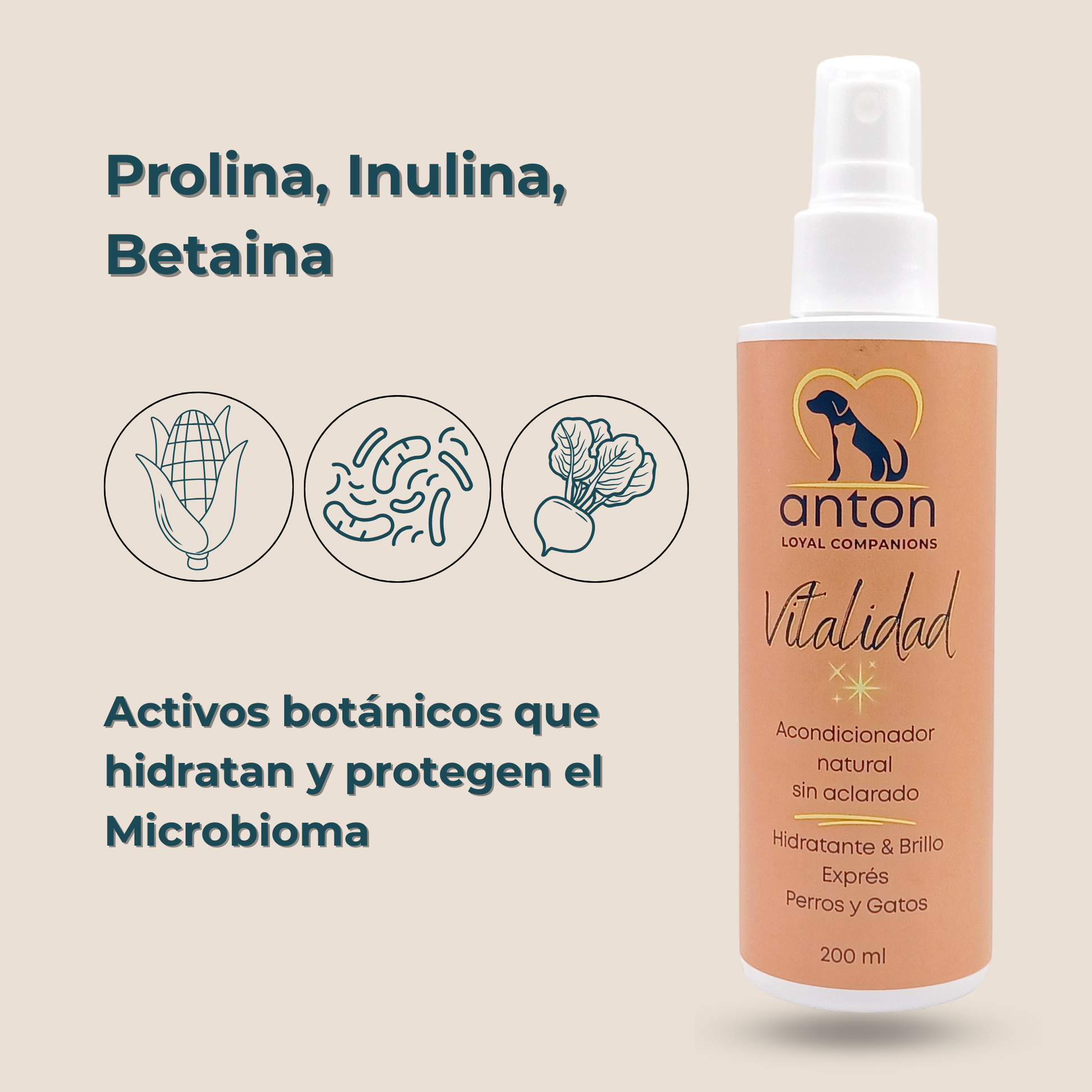 Acondicionador sin Aclarado para Perros y Gatos “Vitalidad” - 200ml_3