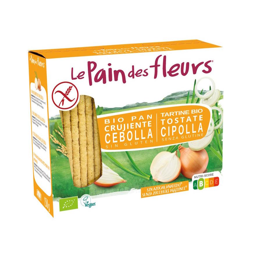 Bolacha biológica sem glúten com tosta crocante de cebola Le pain de fleurs 150 g