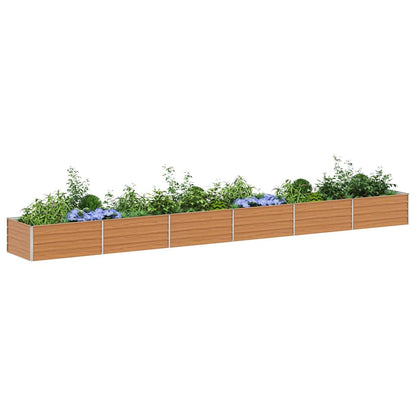 Arriate Elevado Marrón Claro 600 X 80 X 45 Cm Acero Galvanizado_2
