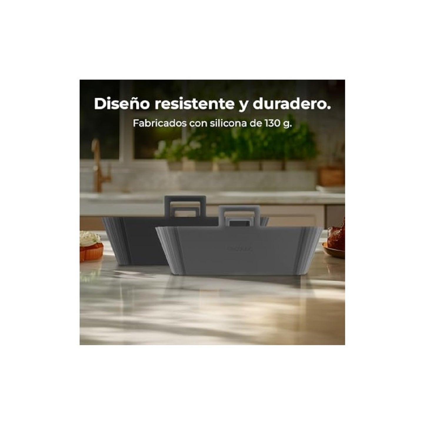 Cecotec Pack 2 Moldes Silicona Circulares Airfryer Cecofry Twinbucket Pack Accessories, 22,5x13x8,6cm, Libre De Bpa, 140 G Cada_2