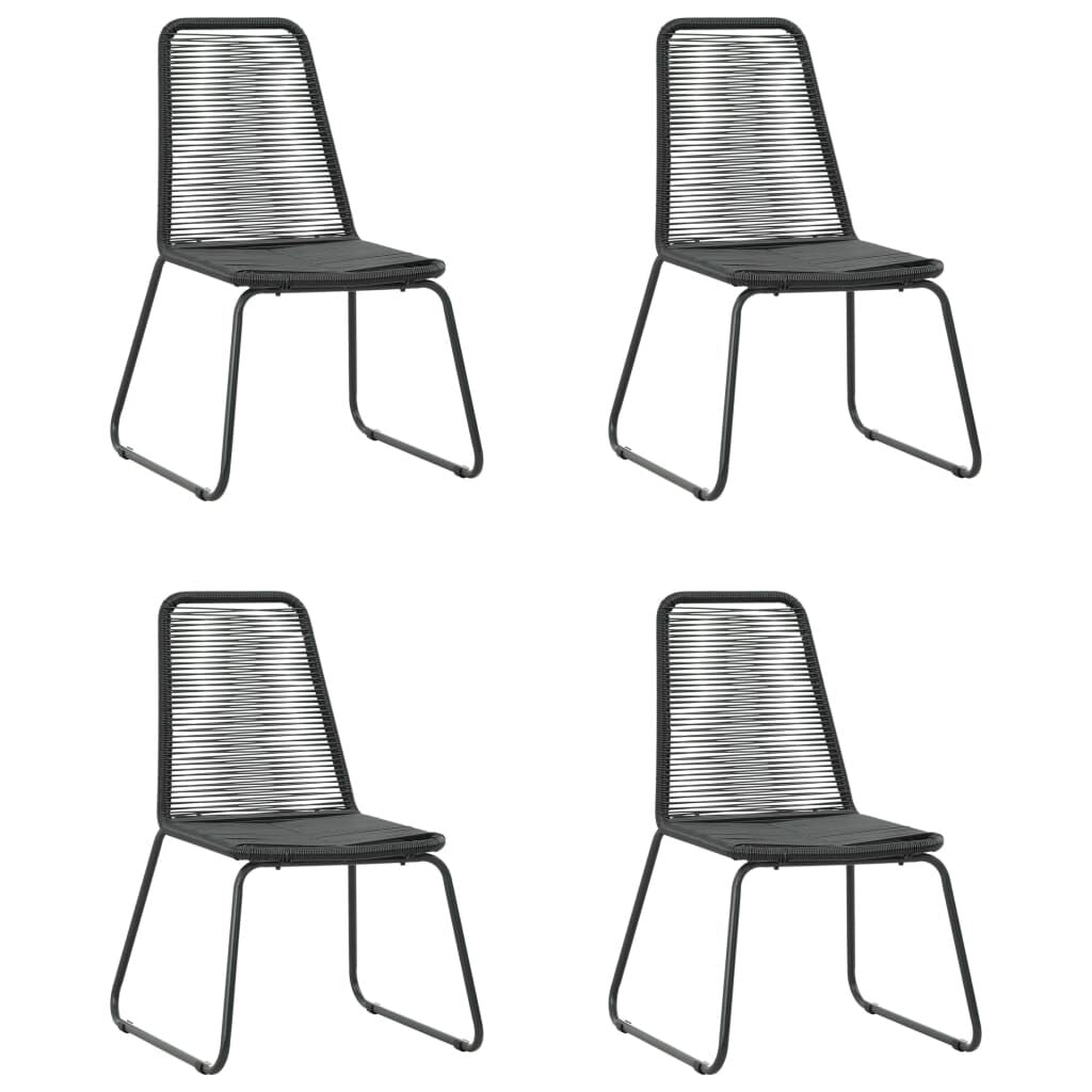 Vidaxl Set De Comedor De Jardín De 5 Piezas Pvc Ratán Negro Y Marrón_3