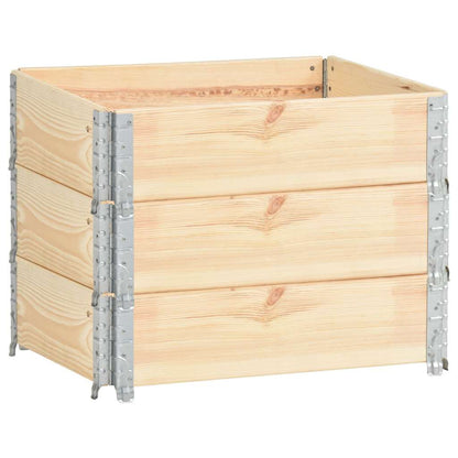 Arriates De Madera Maciza De Pino 3 Unidades 60x80 Cm_0