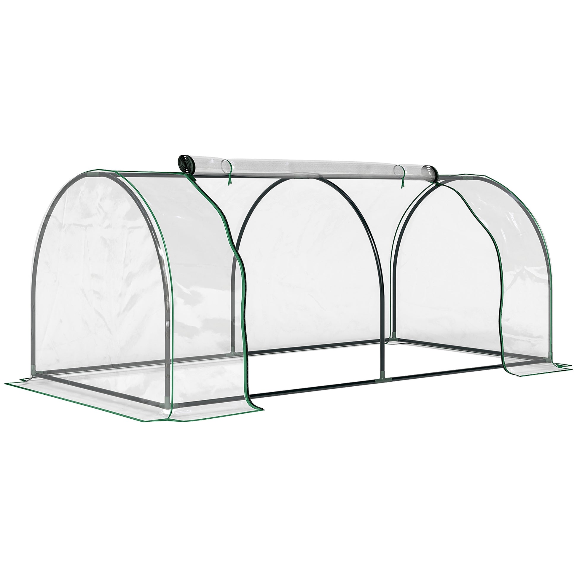 Outsunny Invernadero Caseta 200x100x80 Cm Para Jardín Terraza Cultivo De Plantas_0