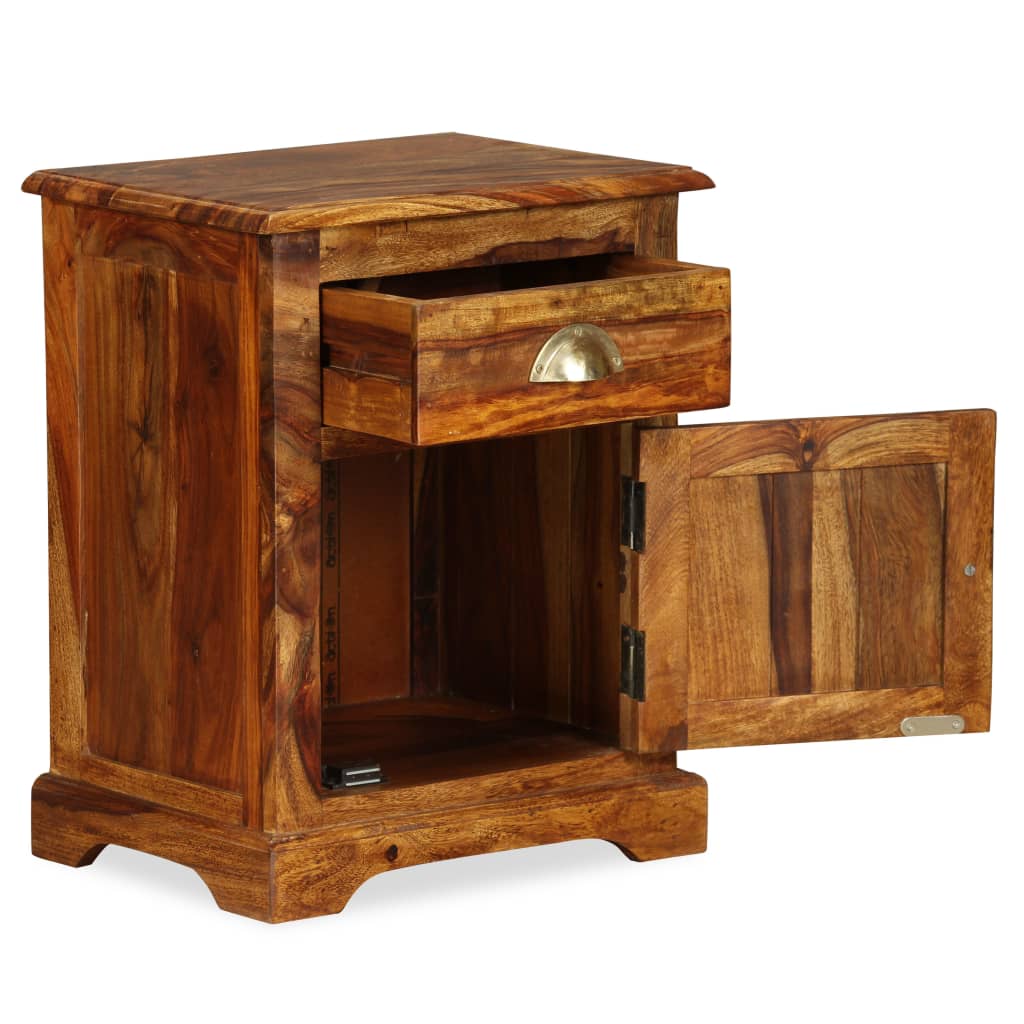 Mesitas De Noche 2 Uds Madera Maciza De Sheesham 40x30x50 Cm_1