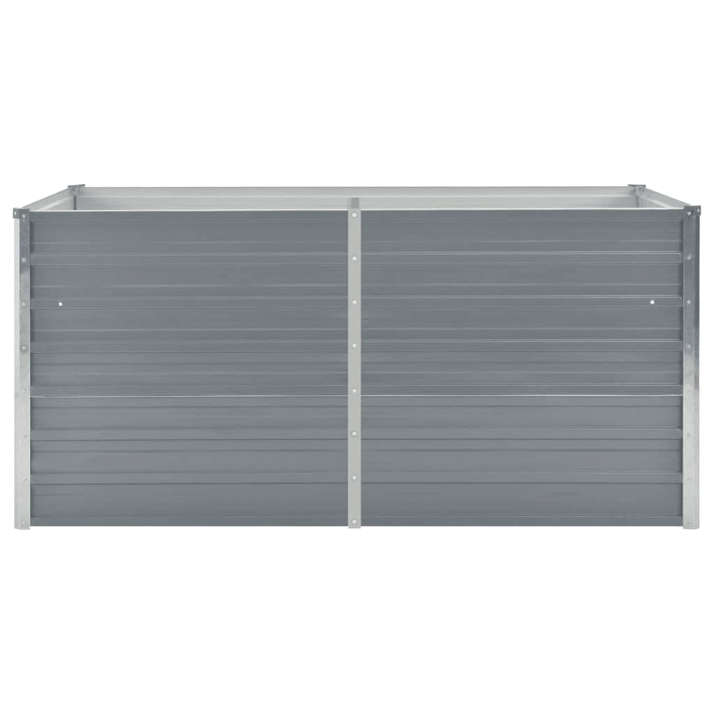 Jardinera Elevada 160x80x77 Cm Acero Galvanizado Gris_2