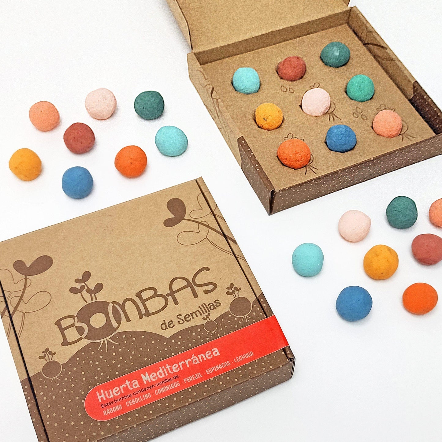 Bombas de sementes para jardim mediterrânico