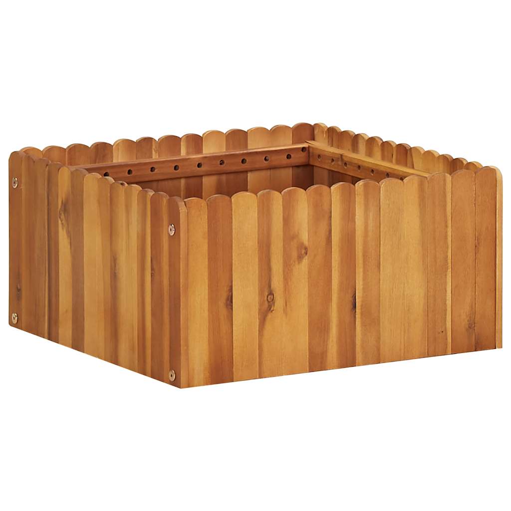 Arriate De Madera Maciza De Acacia 50x50x25 Cm_1