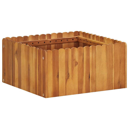 Arriate De Madera Maciza De Acacia 50x50x25 Cm_1