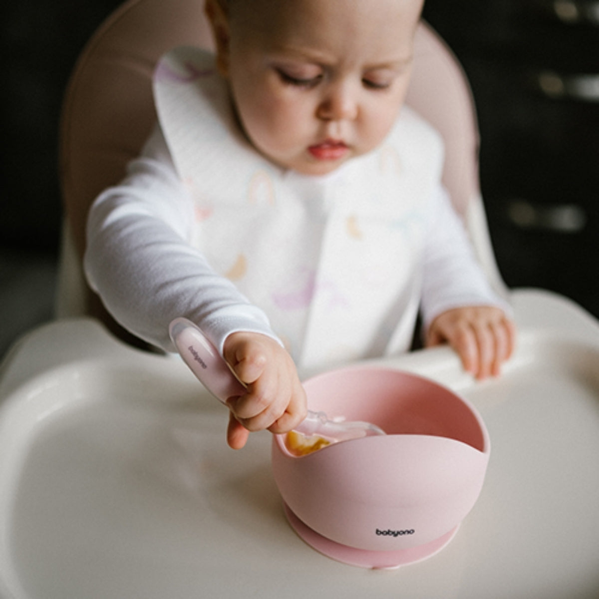 Babyono Cuchara De Silicona Flexible Para Bebés_5