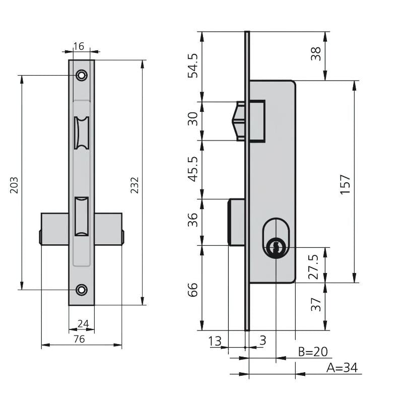 Cerradura Cvl 1964v/5   Carpintería Metálica