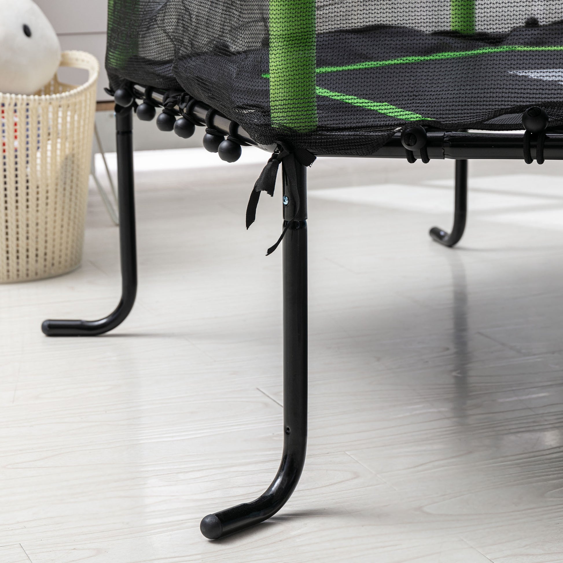 Homcom Trampolín Infantil Con Red De Seguridad Ø163,5x163,5 Cm Verde_4
