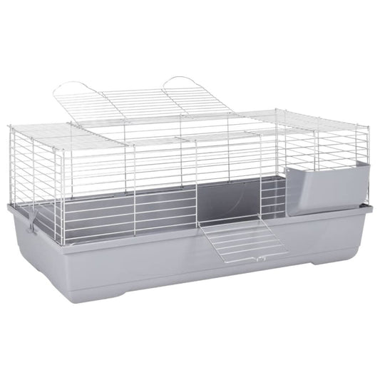 Vidaxl Jaula De Animales Pequeños Polipropileno Metal Gris 100x53x46cm_0