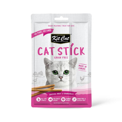 Kit Cat Cat Stick - Frango &amp; Pato e Mirtilos 15g Snack semi-húmido para gatos