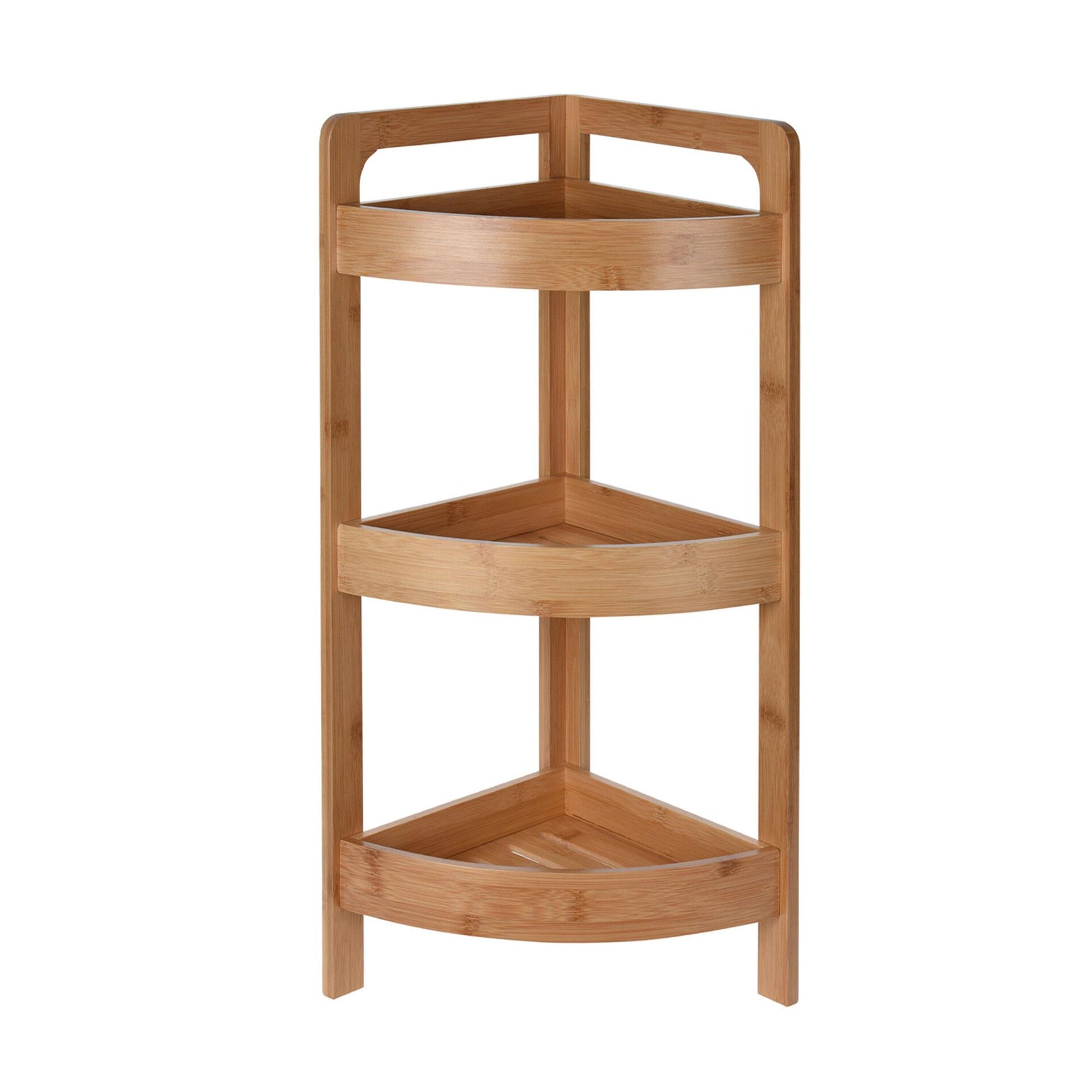 Well Home Estantería De Baño Con 3 Estantes En Bambú H.61cm_0