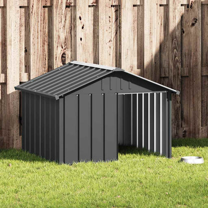 Casa De Perro Acero Galvanizado Antracita 116,5x103x81,5 Cm_1