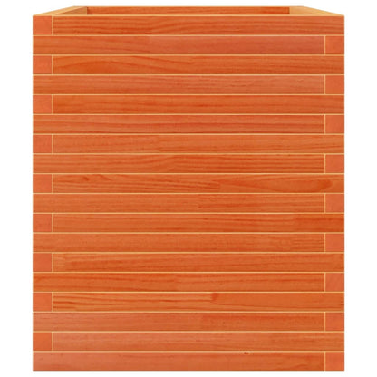 Jardinera Madera Maciza De Pino Marrón Cera 90x60x68,5 Cm_5