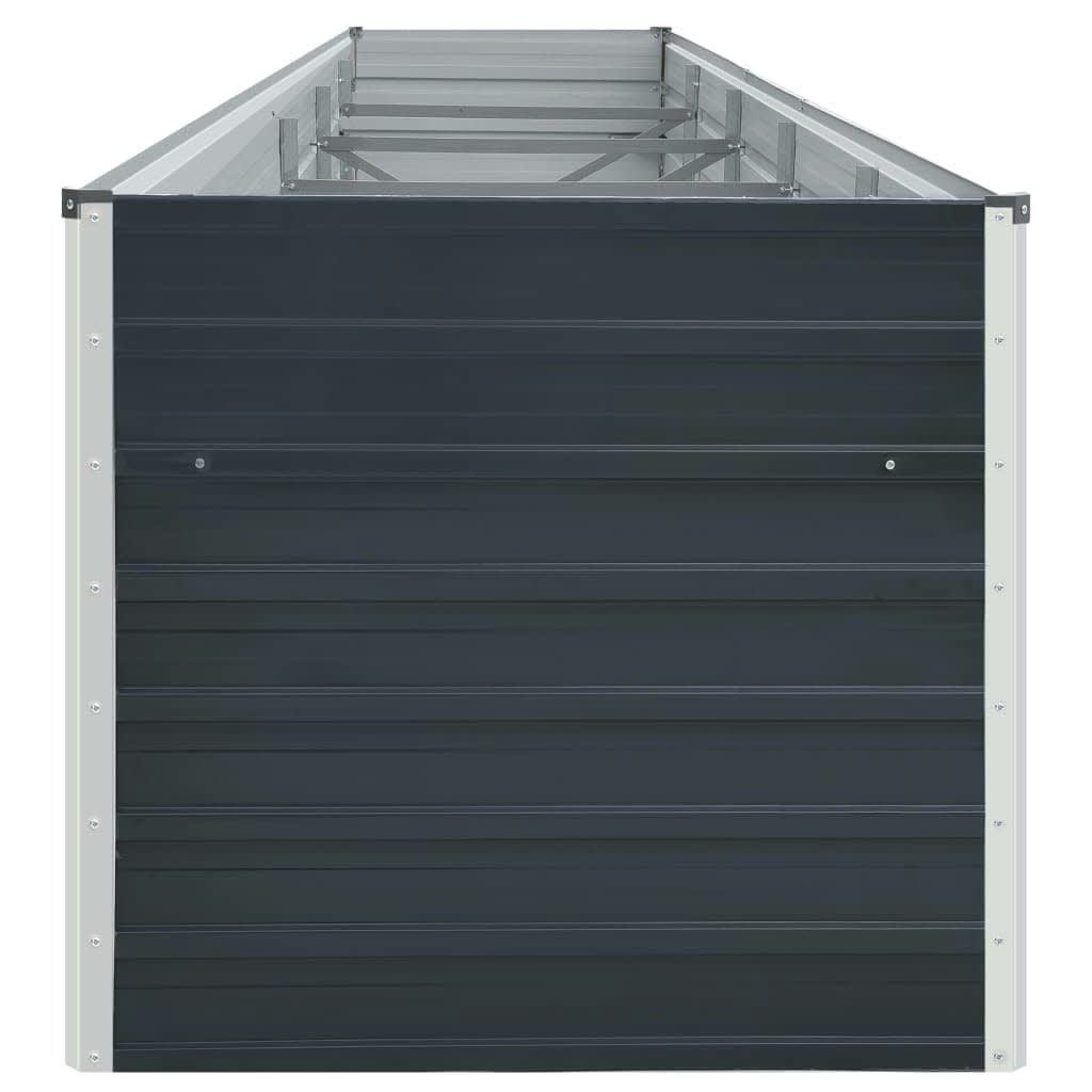 Arriate De Acero Galvanizado Gris Antracita 400x80x45 Cm_4