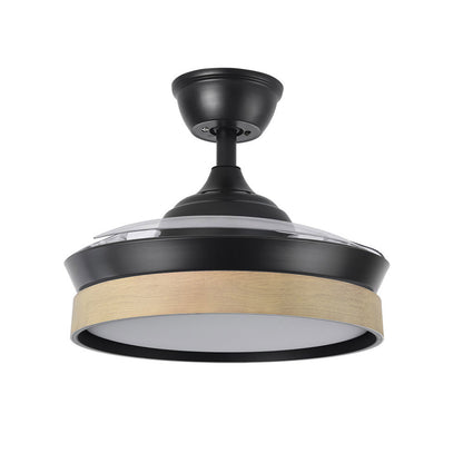 Ventilador Dc Iglu Negro/haya 72w 6120lm 91d 3asp.desplegable 3000-4000-6000k Remoto, Temporizador, Memoria_1