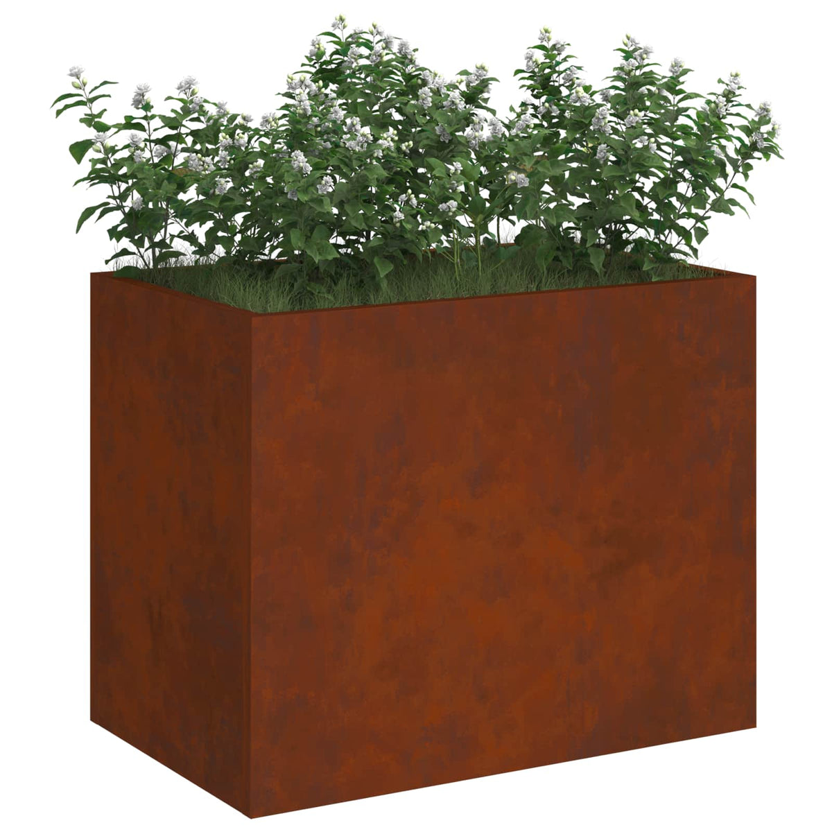 Macetero De Jardín Oxidado 50 X 32 X 40 Cm Acero Autopatinable_2