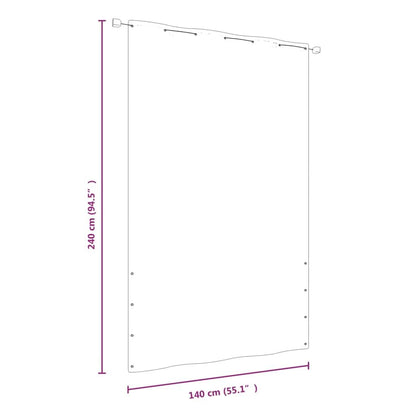 Vidaxl Toldo Pantalla Para Balcón De Tela Oxford Negro 140x240 Cm_4