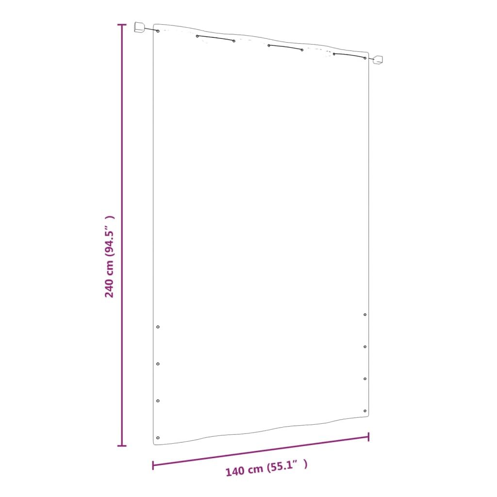 Vidaxl Toldo Pantalla Para Balcón De Tela Oxford Negro 140x240 Cm_2